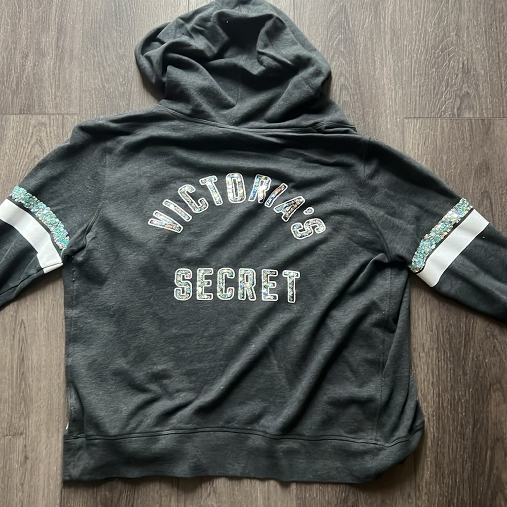 Victoria’s Secret bling sequin zip up hoodie y2k sz M